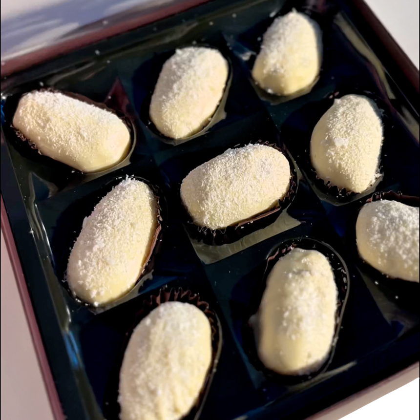 Coconut Cream Belgian Chocolate Medjool Dates Box 306g